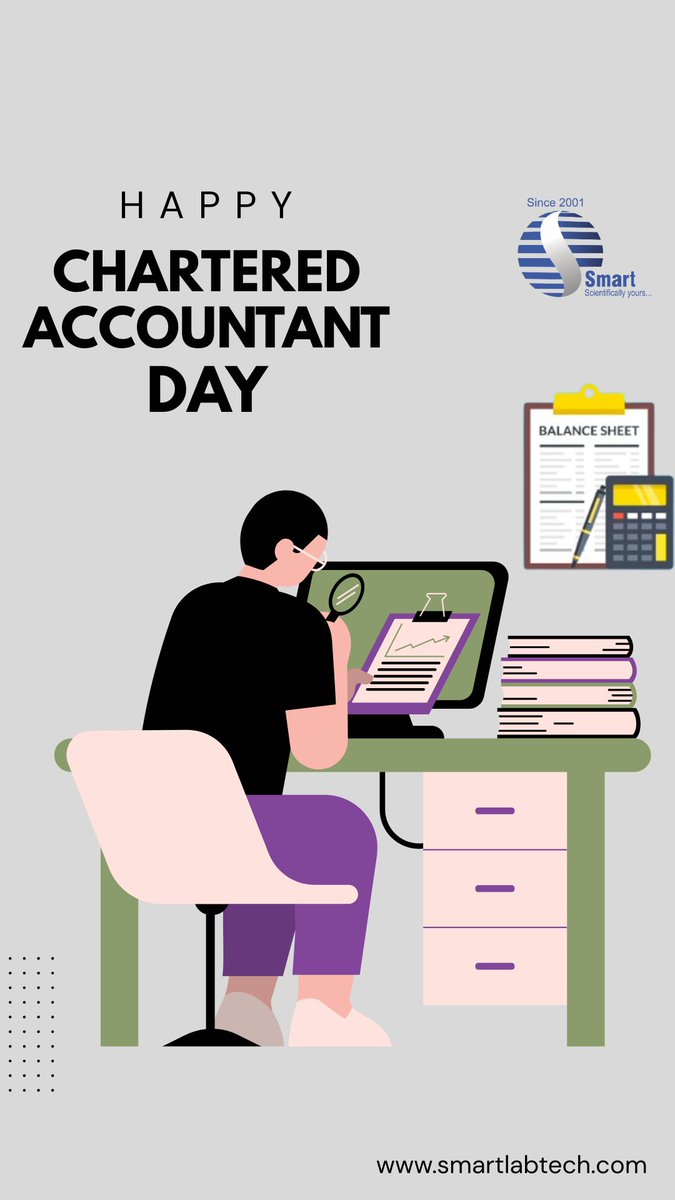SmartLabTech2's tweet image. 📊💼 Happy Chartered Accountants Day! 💼📊
On this special day, Smart Labtech Pvt. Ltd. salutes the guardians of financial integrity – our Chartered Accountants!
Your precision, dedication, and commitment keep businesses on track and the economy moving forward.
#CADay2025