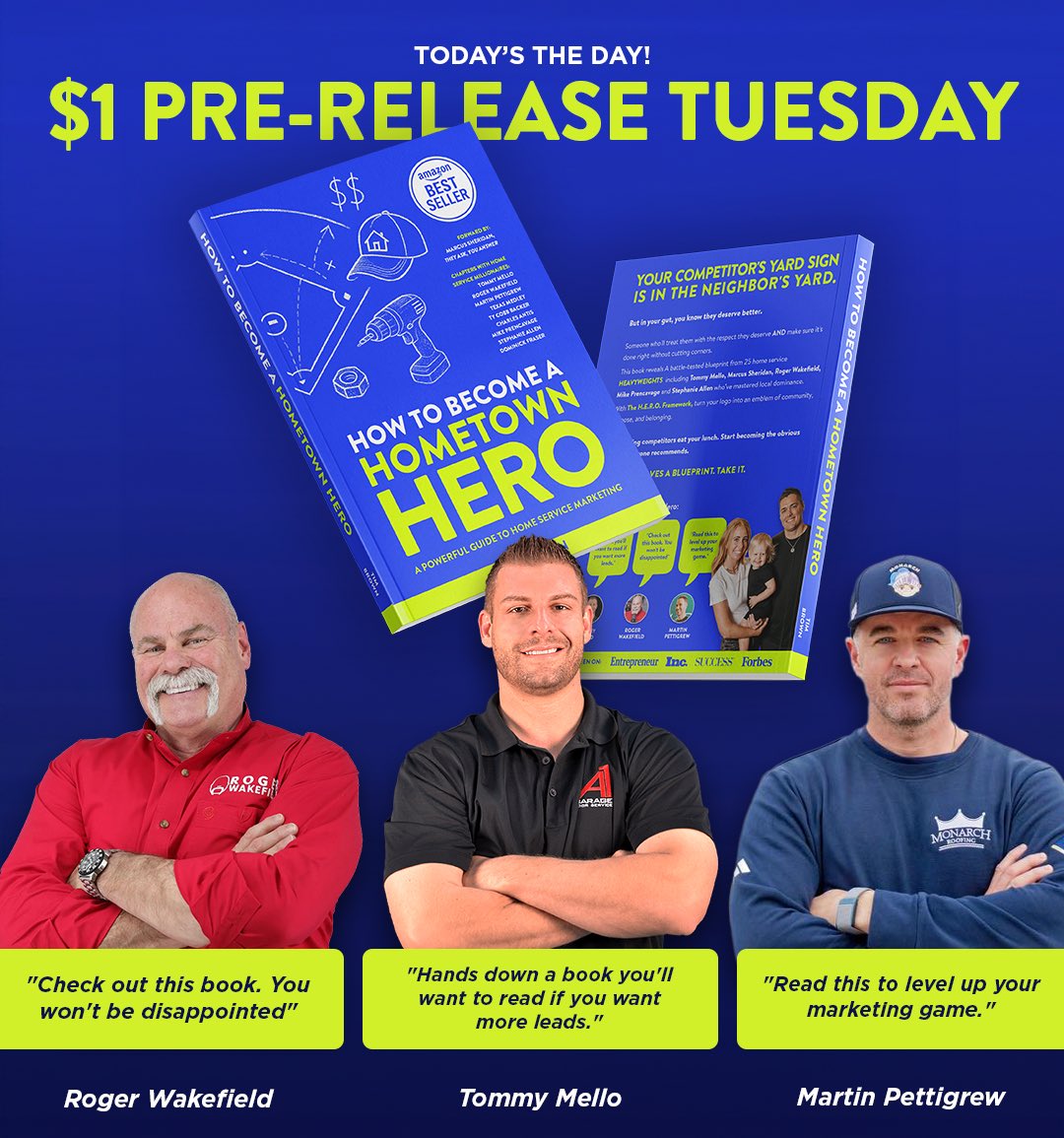 evangelistmatt's tweet image. My amazing younger brother Tim does very effective work with roofers and home contractors and is just releasing his new book “How to become a Hometown Hero”.
Tim’s writing ability amazes me, and he gives so much helpful advice for small business owners.
If you’re a small…