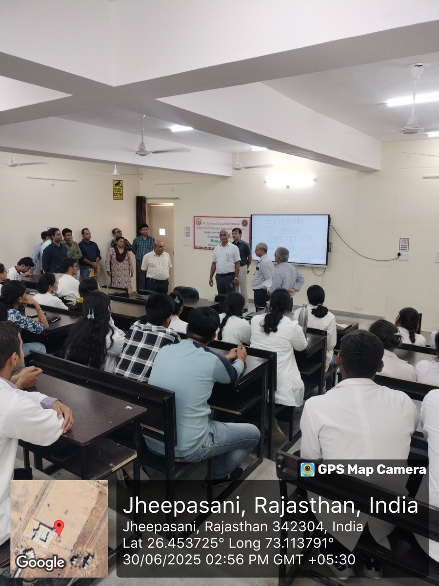 On 30th June, the CHRD organised an extempore speech competition in the university under the annual calendar of Rangayan programme series. A total of 9 participants participated in the extempore speech competition. The Hon'ble VC sir graced the event as the chief guest. <a href="/RajCMO/">CMO Rajasthan</a>