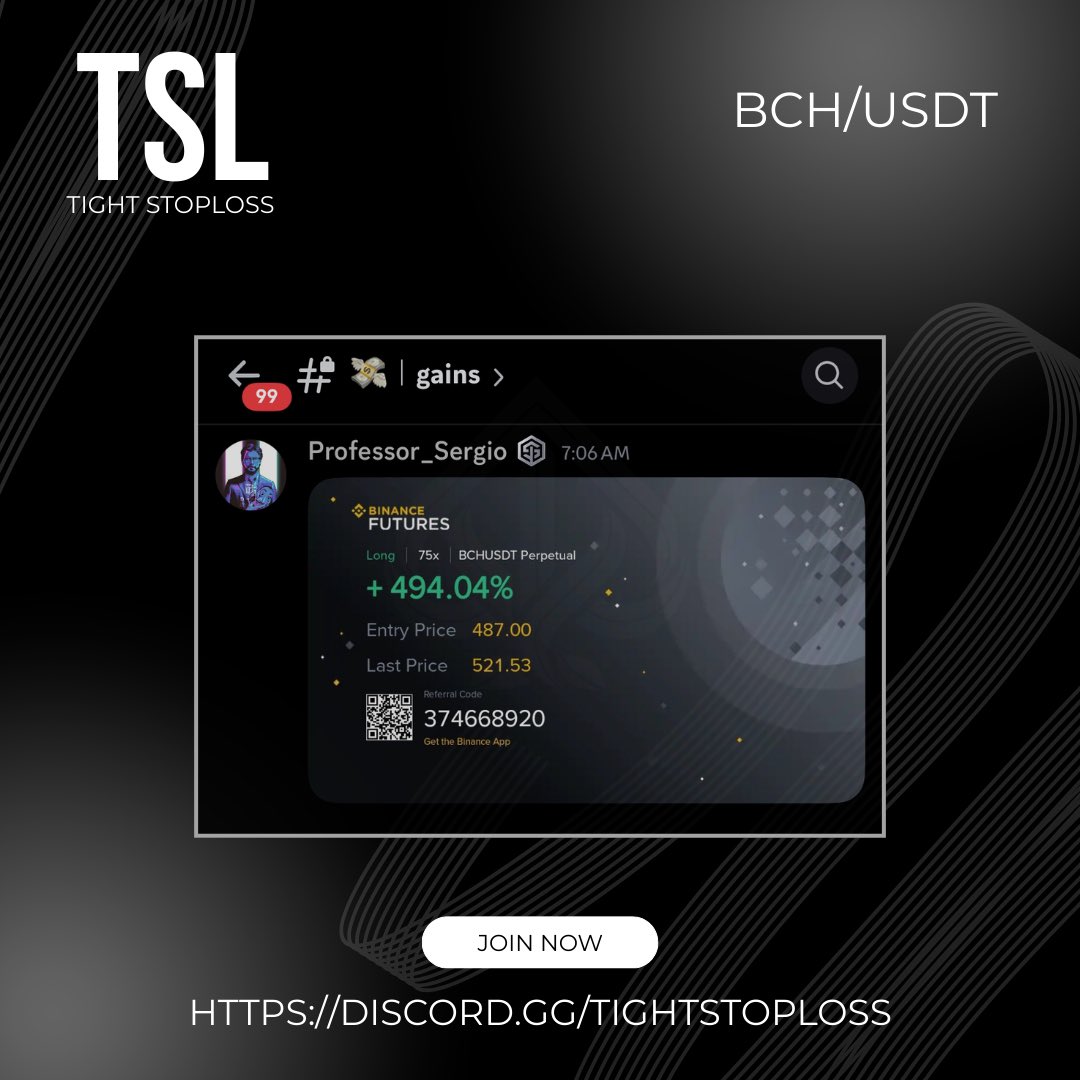 _tightstoploss_'s tweet photo. Disciplined entries. Defined exits. Consistent results.📈
.
.
CHECKOUT THE LINK IN BIO TO JOIN OUR FREE TRADING COMMUNITY …

 #BCHUSDT #TradingSignals #tsl https://t.co/XqOLE6PbE1