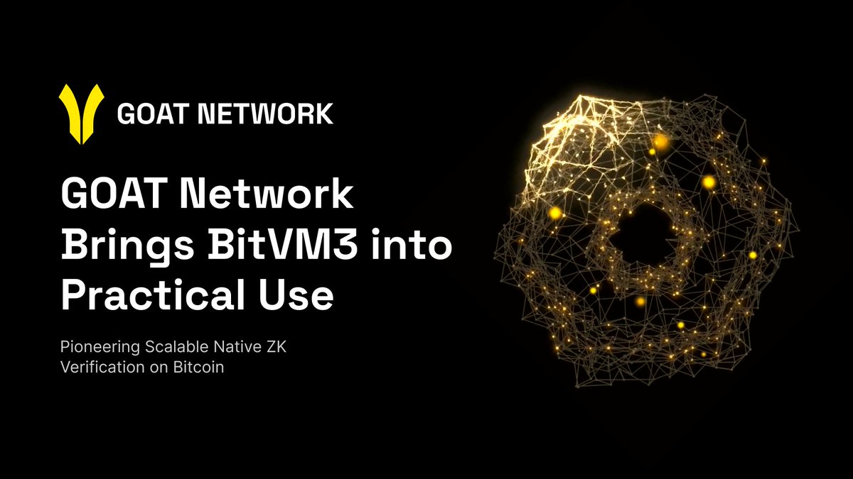 _yourmandu's tweet photo. Gm @goatnetwork community
ZK on Bitcoin just leveled up 💥
#BitVM3 makes Groth16 proofs reusable, fast, and scalable.
✅ No more one-time circuits
✅ Megabytes instead of terabytes
✅ Light clients can verify
✅ Real ZK rollups, bridges, apps
This is trustless ZK done right ⚡️