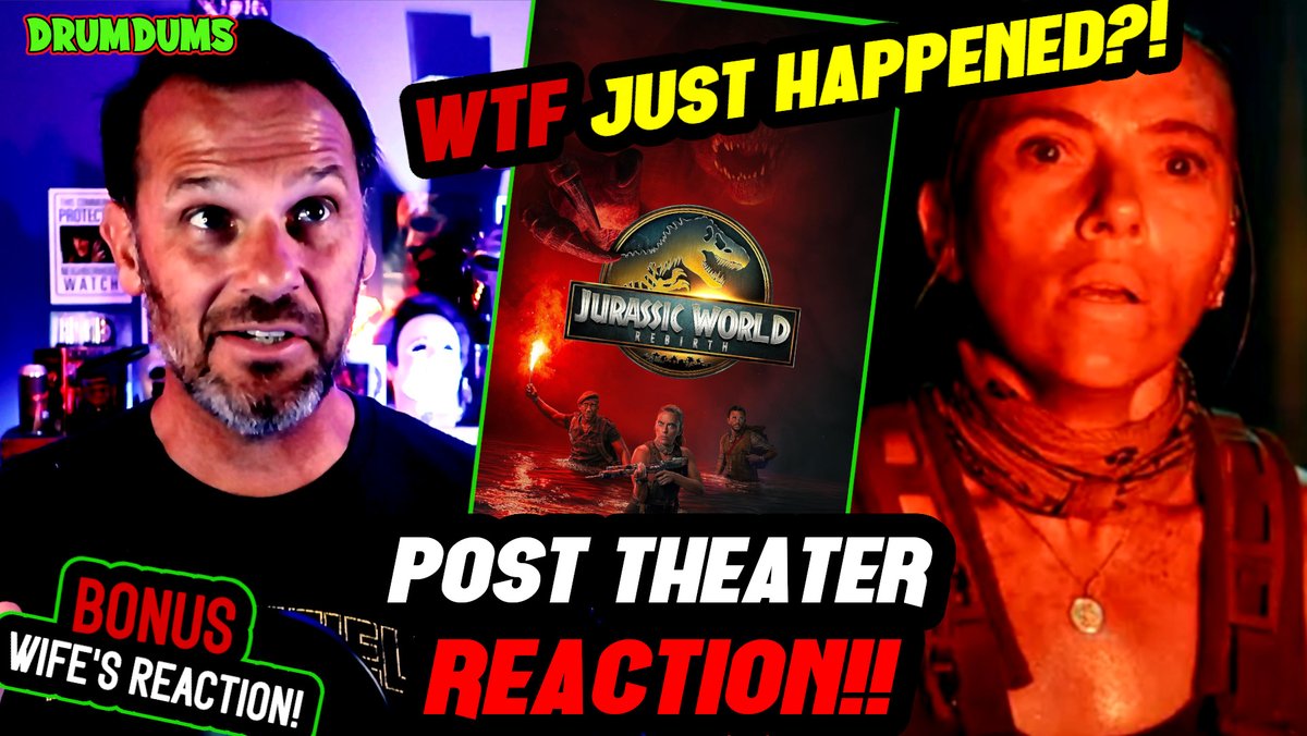 Jurassic World Rebirth was a fresh start for the franchise. Did it work. Here's my out of theater reaction, with a special bonuse reaction at the end....from my wife! #JurassicWorldRebirth 

youtu.be/cSmyPTf5M74