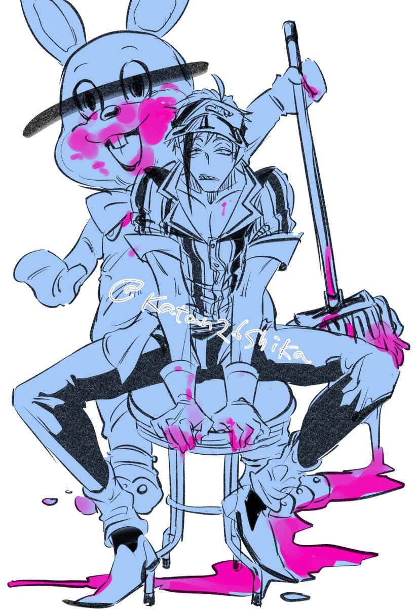 katan26shika's tweet photo. やっぱりロビー君とダイナーフロちゃん描きたかった https://t.co/bER93iqgYy