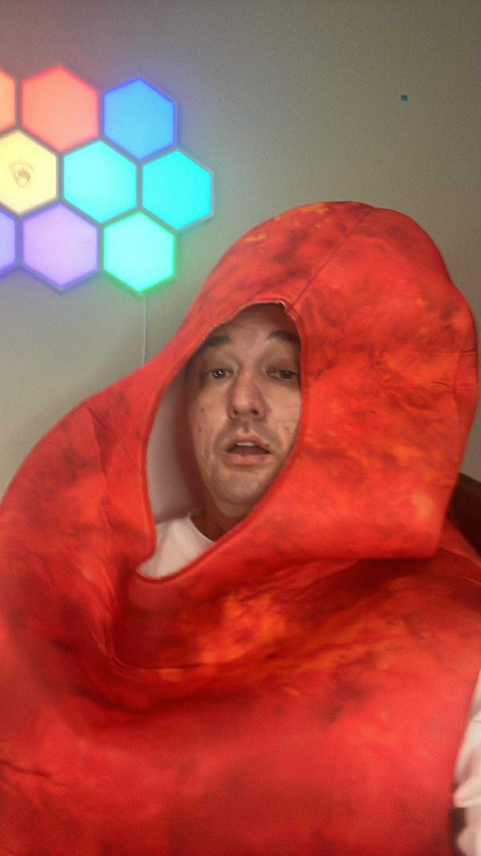 What my stream got me doing tonight on #TikTokLIVE Hot Cheeto Costume.