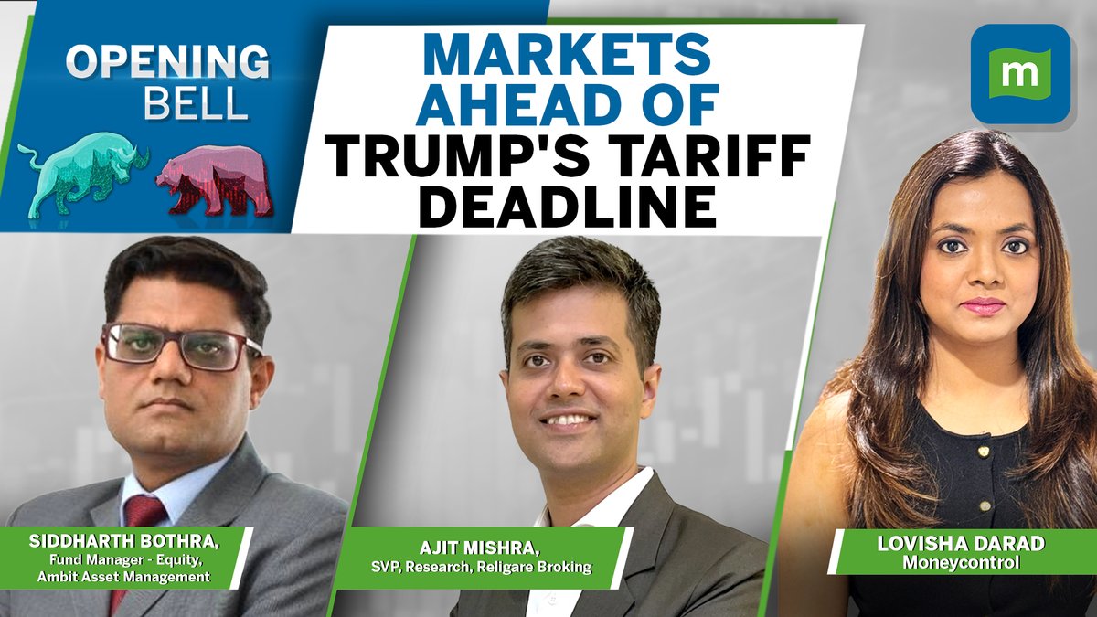 Moneycontrol (@moneycontrolcom) on Twitter photo 🚨 On #OpeningBell 🔔
🧐Will consolidation continue for the second day?
🔍Stocks to watch: Apollo Hospitals, BEL, Bharat Forge
📢Send in your stock related queries with #AskMC🙋♀️
🔴 Tune in #LIVE 🔻
youtube.com/live/DOr9MBJ_9…
@lovishadarad, <a href="/ajit_mishra001/">Ajit Mishra</a>, <a href="/siddbothra/">Siddharth Bothra</a> 🚨 On #OpeningBell 🔔
🧐Will consolidation continue for the second day?
🔍Stocks to watch: Apollo Hospitals, BEL, Bharat Forge
📢Send in your stock related queries with #AskMC🙋♀️
🔴 Tune in #LIVE 🔻
youtube.com/live/DOr9MBJ_9…
@lovishadarad, <a href="/ajit_mishra001/">Ajit Mishra</a>, <a href="/siddbothra/">Siddharth Bothra</a>