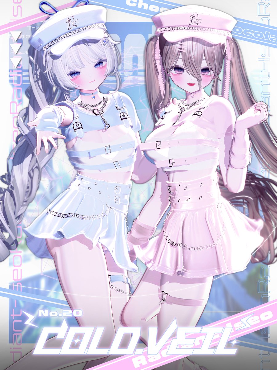 【🎁⚠️本日終了⚠️🎁】

〚No.20　Cold Veil〛
プレゼント企画は本日まで！
まだ応募していない方はお早めに🖤
締め切り：7/1 23:59！
✧BOOTHのすき❤が100増えるごとに1名様追加

🛍️6/28〜7/5はSALE価格でお得にGET
単品 ¥990／フルセット ¥2500
BOOTHリンク🔗
radiant-iseo.booth.pm/items/7066388

#VRChat #VRC