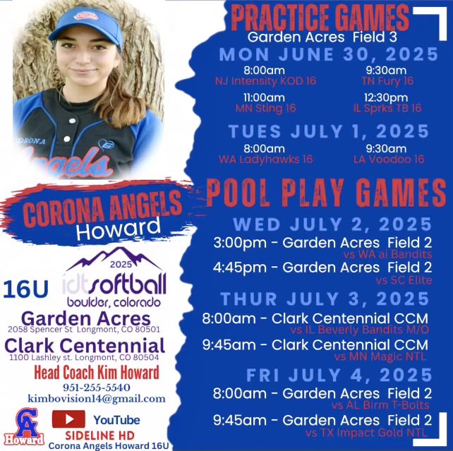 Colorado IDT schedule🏔️
<a href="/CA_Howard/">Corona Angels Howard</a>