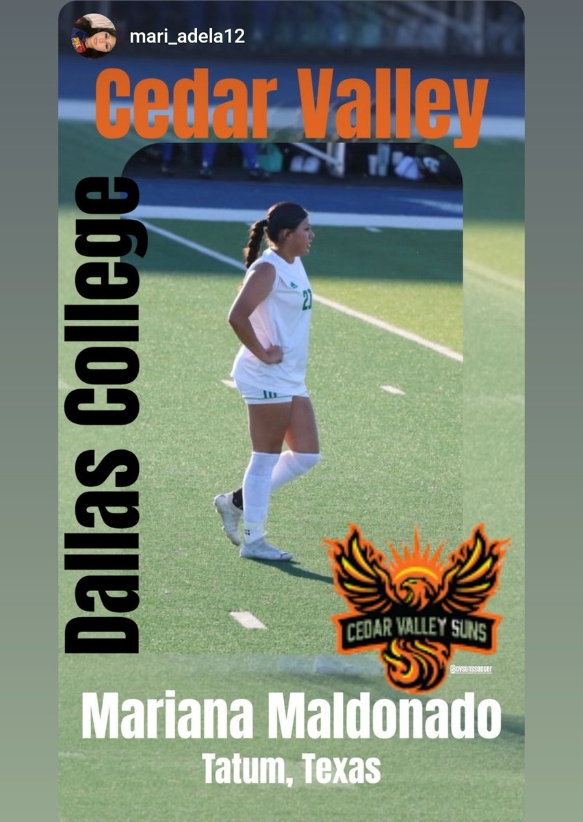 The Suns are so excited to announce that outstanding Midfielder Mariana Maldonado from Tatum HS will join us this fall 2025 #CVSunsSoccer ☀️⚽️ #CVSunsNation #sunnyside ✴️ #momentum #thankful 🧡💛