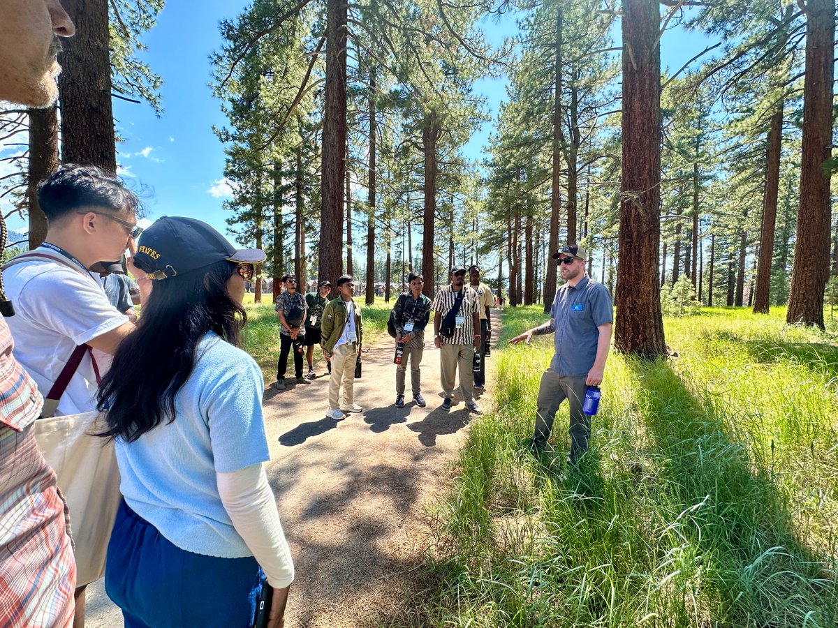 TahoeAgency's tweet image. Today, TRPA welcomed students from Nigeria, Brazil, Bangladesh, Jordan, and Indonesia—visiting through @unevadareno and @NNICReno—for a tour of Rabe Meadow.
#TRPA #LakeTahoe