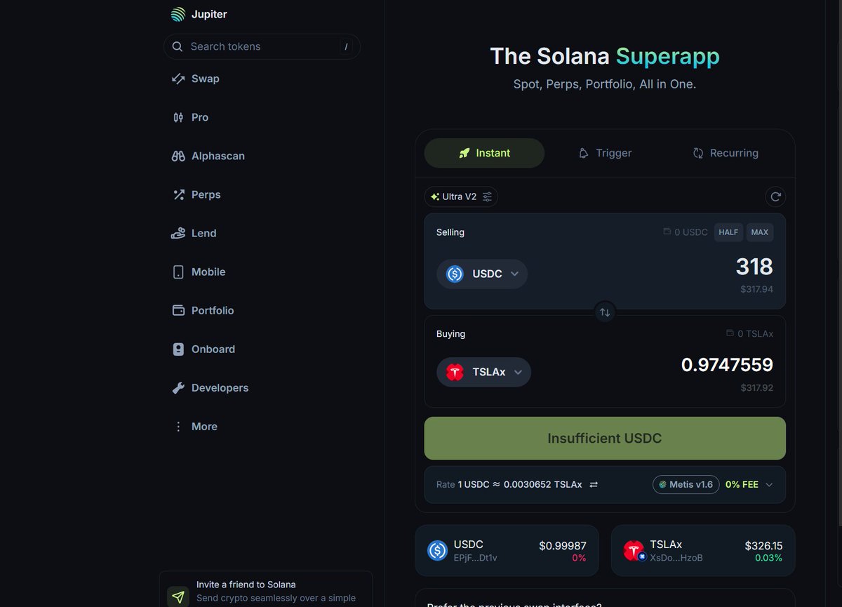 近期火的币股概念。刚早上看了一些币圈产品的也上了美股概念。一直使用的  #jup  平台也上了，之前为了玩美股千卡万卡的，普通人看到这麻烦程度就乖乖的玩A股了。