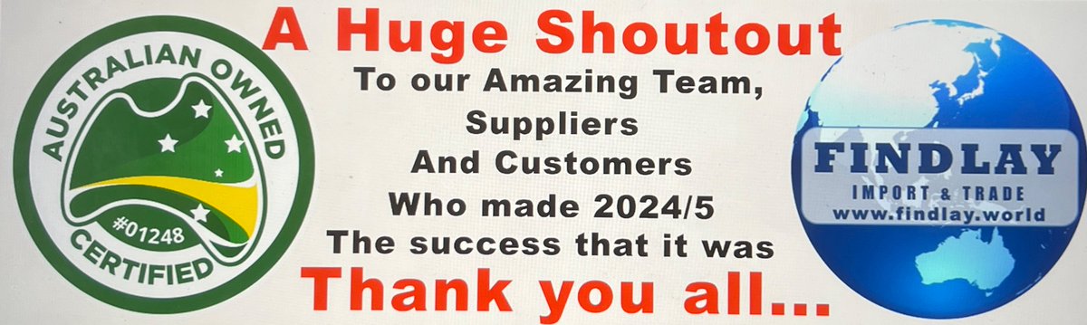 FindlayTrade's tweet photo. To our amazing team, suppliers &amp; customers, together you made 2024/25 the success that it was. Thank you!! https://t.co/pACqaOAmOQ https://t.co/MB6dAJK0jW