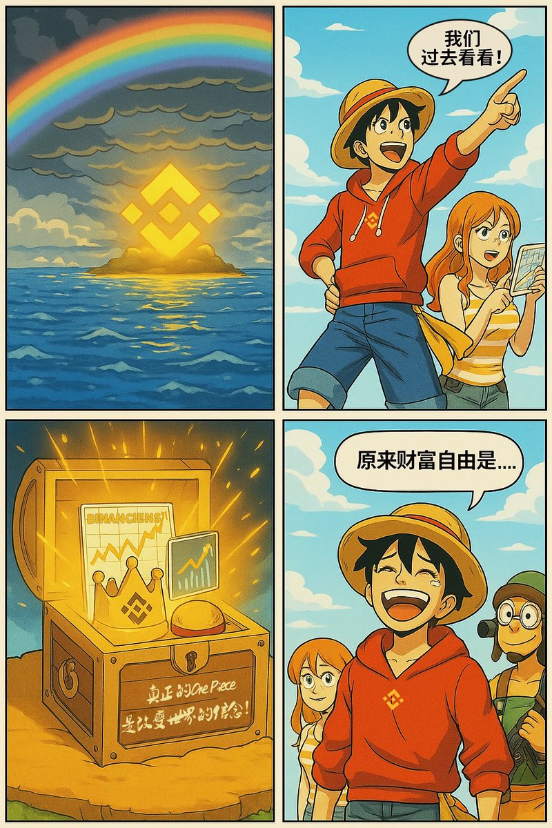 💎在《币安人 ◆One Piece》这一章节里💎

大表哥 <a href="/cz_binance/">CZ 🔶 BNB</a> 化身传奇加密之王“哥尔·D·CZ”

虽然大表哥已经拥有加密王国！✨

但是他的宝藏“One Piece”从来都不是黄金

而是真正改变世界的信念！✨

“财富自由，不是终点，而是新的航程！” #Binanciens ⛵️