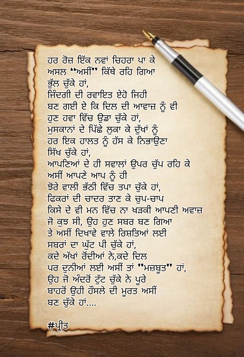 ਹਰ ਰੋਜ਼ ਇਕ ਨਵਾਂ ਚਿਹਰਾ.....🍁