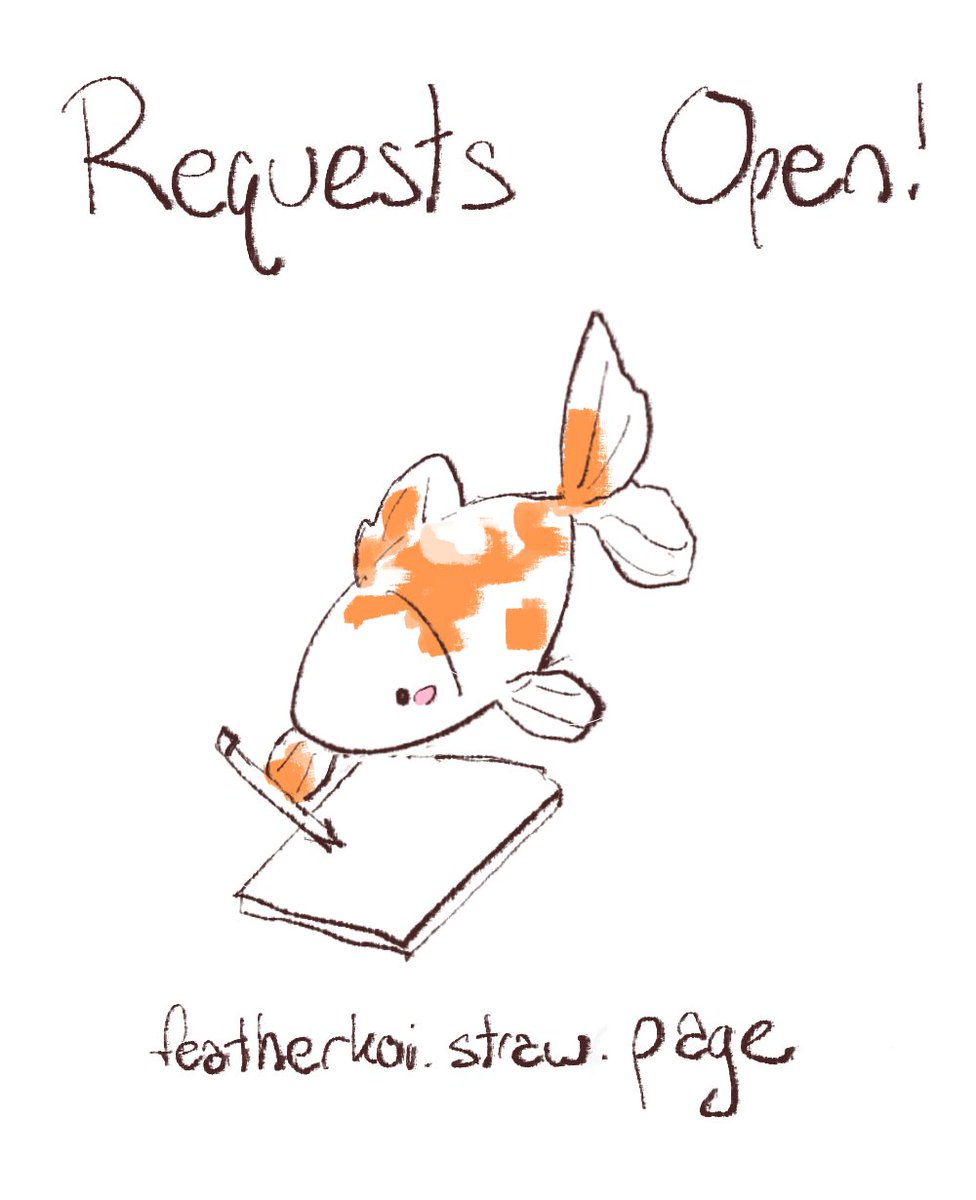 featherkoi's tweet image. ‼️OPENING REQUESTS ‼️ 

please rt🩵

I&apos;ll be doing an art challenge for july where I draw something every day of the month! if you&apos;d like to submit something for me to draw, my requests are open :] to request, visit here!

featherkoi.straw.page 

details in thread below!