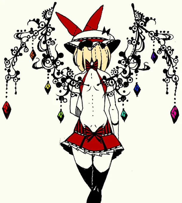 タコもアナログでむちゃ描いてた( ᵔ³ᵔ ) むしろデジタル触りはじめたのここ2〜3年くらいでそれまではズーッとボールペンだった。 #東方Project #アナログイラスト