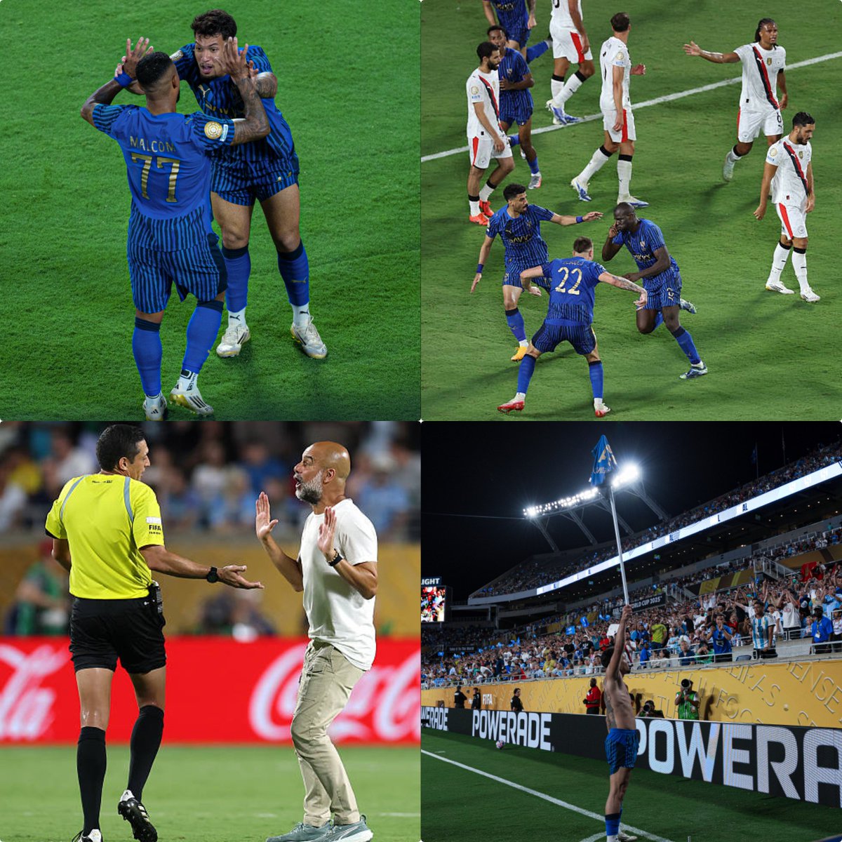 SVargasOK's tweet photo. 🚨🇸🇦 ¡¡BATACAZO HISTÓRICO: AL-HILAL ELIMINÓ AL MANCHESTER CITY DEL MUNDIAL DE CLUBES!!

Tras protagonizar un PARTIDAZO, el equipo de Inzaghi venció ¡4-3! al de Guardiola en la prórroga.

👏🏻 Un triunfo histórico por donde se lo mire...

🔜 ¿Semi? ¡Fluminense vs. Al-Hilal! https://t.co/bBVl0JFsA4