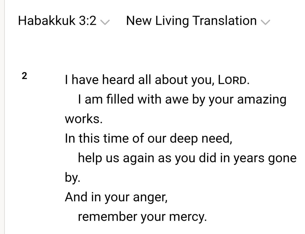 In your anger, remember your mercy, oh Lord..!