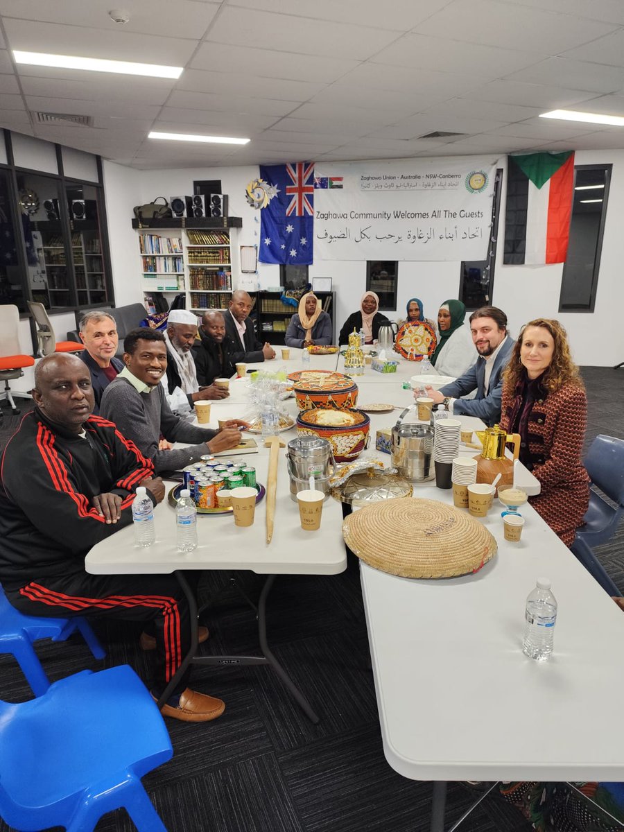 Julien Cooper جوليان كوبر (@cooper_julien) on Twitter photo On behalf of Macquarie academics in <a href="/mq_dha/">Macquarie University History and Archaeology</a>, thank you to the incredibly kind Sydney Zaghawa Association & community for a very special meeting - sharing stories of Sudanese heritage! The first of many more meetings and joint projects. <a href="/TanyaEvans14/">Tanya Evans</a> #Sudan. On behalf of Macquarie academics in <a href="/mq_dha/">Macquarie University History and Archaeology</a>, thank you to the incredibly kind Sydney Zaghawa Association & community for a very special meeting - sharing stories of Sudanese heritage! The first of many more meetings and joint projects. <a href="/TanyaEvans14/">Tanya Evans</a> #Sudan.