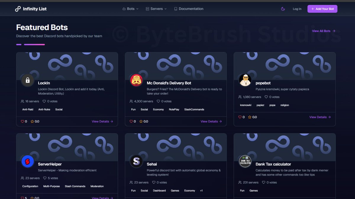 InfinityBotList's tweet image. We got permission from the bosses to share some sneak peeks of the upcoming v6 release 👀👇