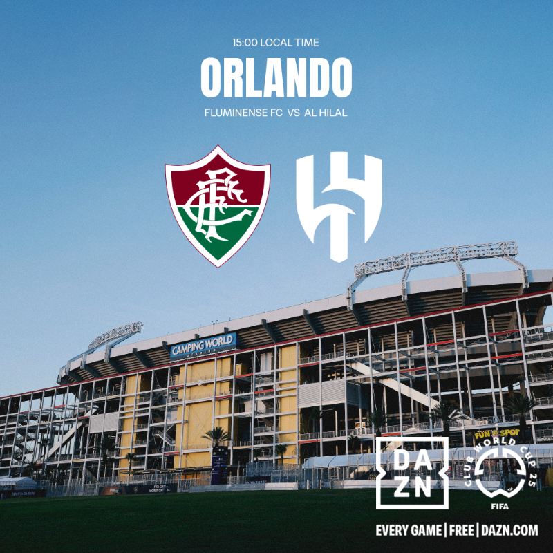 FIFACF's tweet photo. 🤩 @FluminenseFC 🆚 @Alhilal_FC at Camping World Stadium! 

#FIFACWC