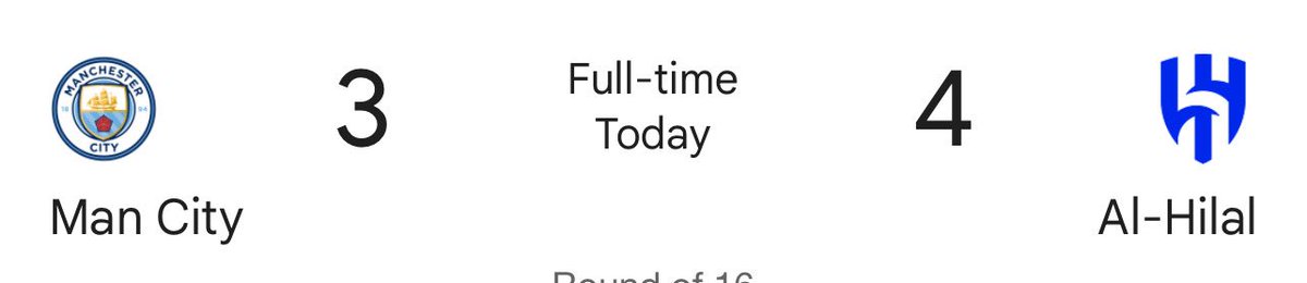 مروك للمثل العرب  #الهلال ومبروك لزعماء نتيجة وفوز مستحق على مان ستي