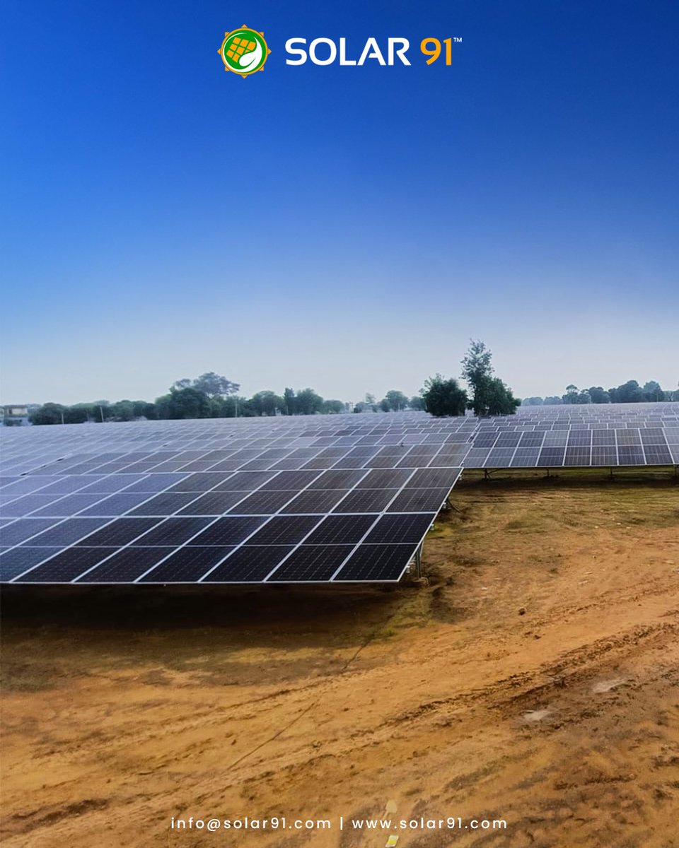 Solar91india's tweet image. 4.30 MW Ground Mounted Solar Power Project under the PM KUSUM Scheme at Abhaneri, Dausa, Rajasthan.

📞  For project consultation, contact us at +91 88901 22722, +91 72208 10810
.
.
#solar91 #solar91india #newinstallation #rajasthan
#pmkusumscheme #pmkusum #solarpowerprojects