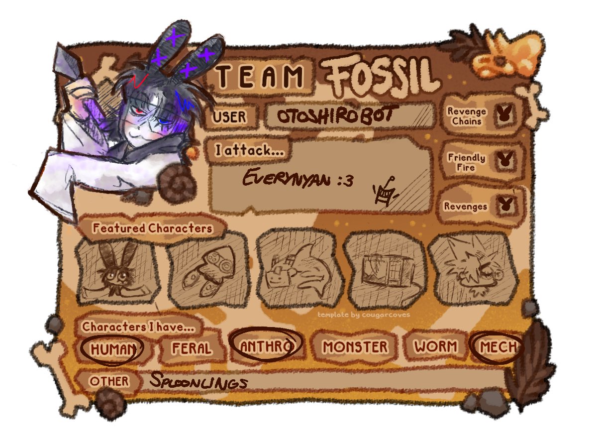 otoshirobot's tweet image. I have two more ref sheets I&apos;m posting tomorrow~~
 
you will see me on the front lines soon enough...
#artfight2025