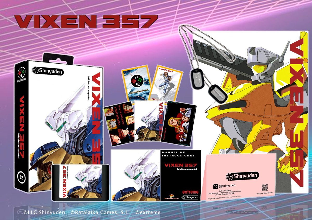 ¡Lo prometido es deuda! Reservas de Vixen 357 para MD y compatibles abiertas
vixen.shinyuden.com

🗓 15 de septiembre
💰69.50
💿Versión digital en plataforma moderna de regalo por compra en la web de Shinyuden (salida por determinar)

¡Sigue haciendo historia con nosotros!
