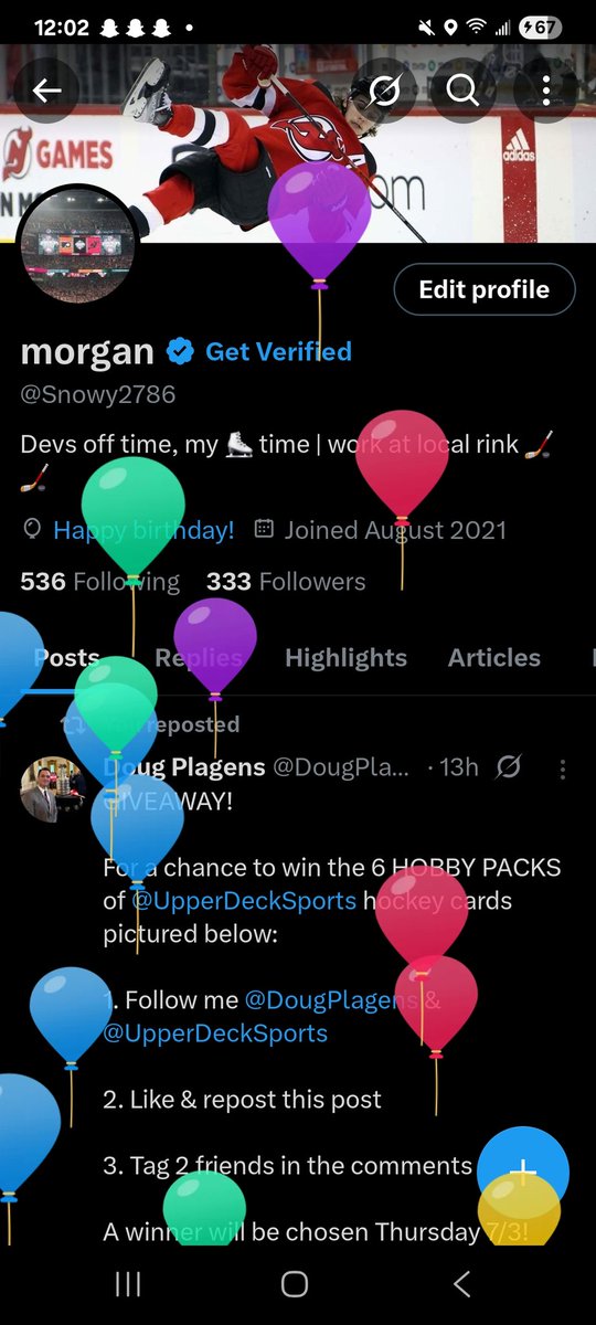 officially balloon day! Doesn't feel like it at all omgosh...