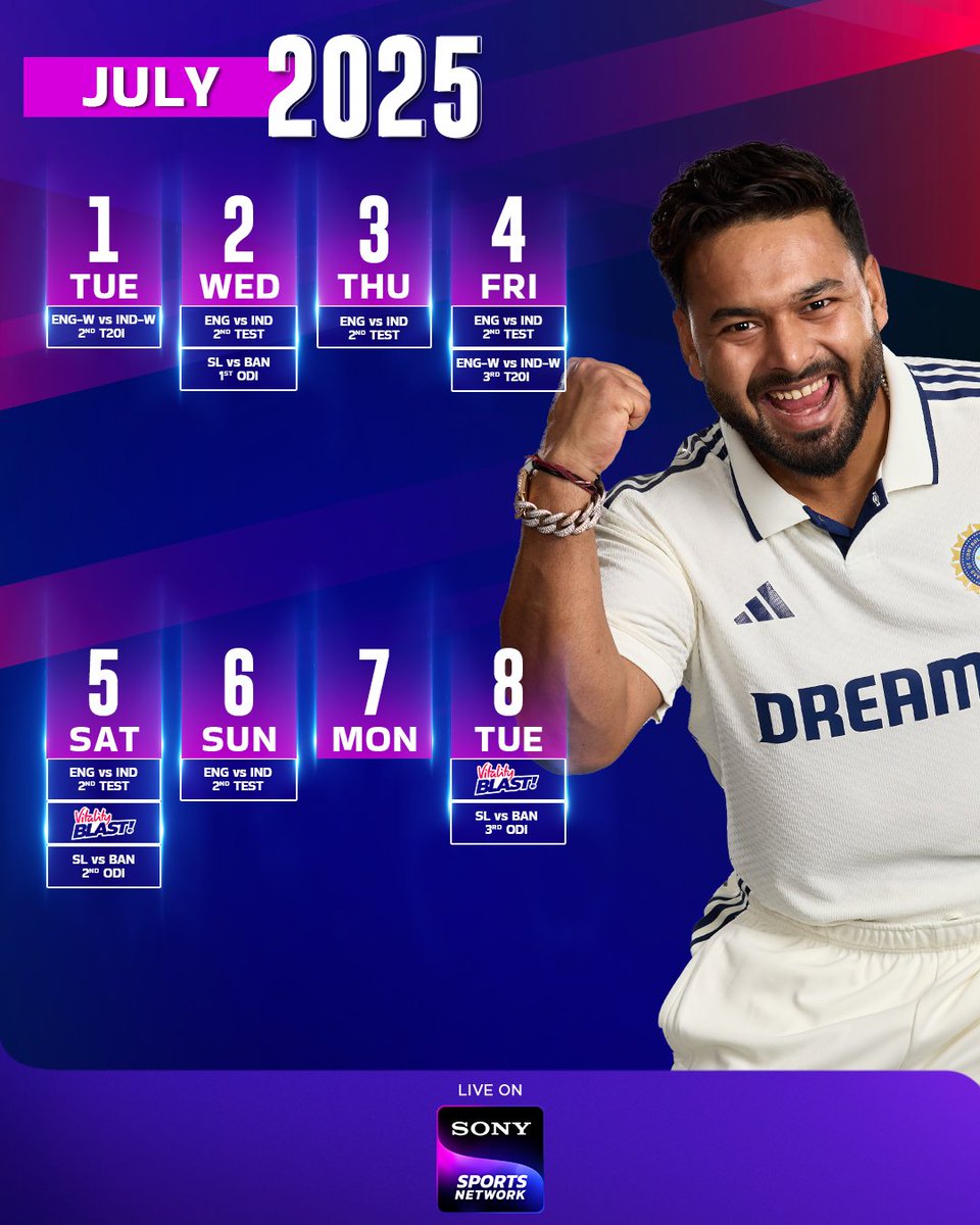 SonySportsNetwk's tweet image. This July, itโs raining LIVE sports from around the world! ๐ง๏ธ ๐
#SonySportsNetwork
