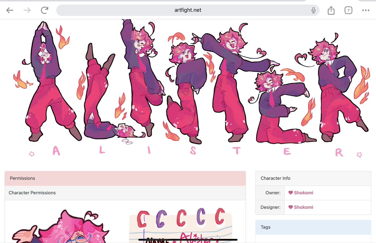 Shokomixox's tweet photo. i did @ActuallyRea s challenge with my boy ali hehe and rahhh it looks so good and it looks so cool on my artfight profile :3!!

i just gotta do it for the rest of them now 🥲 https://t.co/XOjpmJCvQO