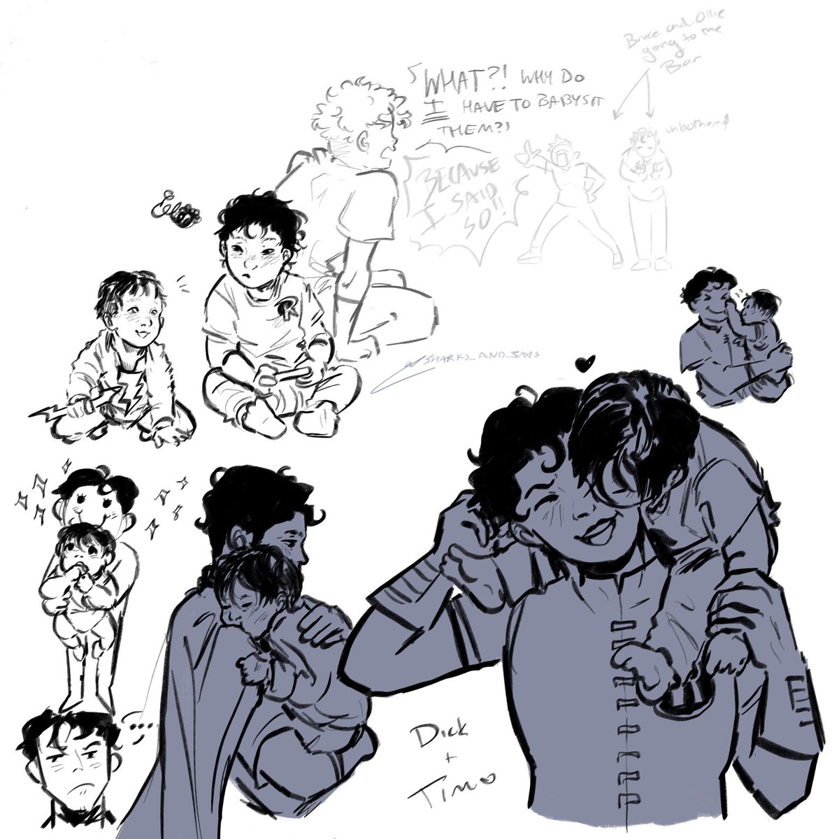 sharksandjays's tweet photo. mini DC AU ft Young Justice, Connor Hawke, and infant Billy Batson https://t.co/3QCIUBC0ob