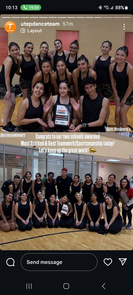 Cristy Morales (@cmorales_shs) on Twitter photo SISD Representing at UTEP
Both school Socorro & El Dorado awarded "Most Spirited & Best Teamwork/Sportsmanship" out of 14 local schools
<a href="/Socorro_HS1/">Ignacio Estorga, Ed.D</a> <a href="/SISD_FineArts/">SISD Fine Arts</a> <a href="/JRomero_EDHS/">EDHS Aztec Sun Dancers</a> SISD Representing at UTEP
Both school Socorro & El Dorado awarded "Most Spirited & Best Teamwork/Sportsmanship" out of 14 local schools
<a href="/Socorro_HS1/">Ignacio Estorga, Ed.D</a> <a href="/SISD_FineArts/">SISD Fine Arts</a> <a href="/JRomero_EDHS/">EDHS Aztec Sun Dancers</a>