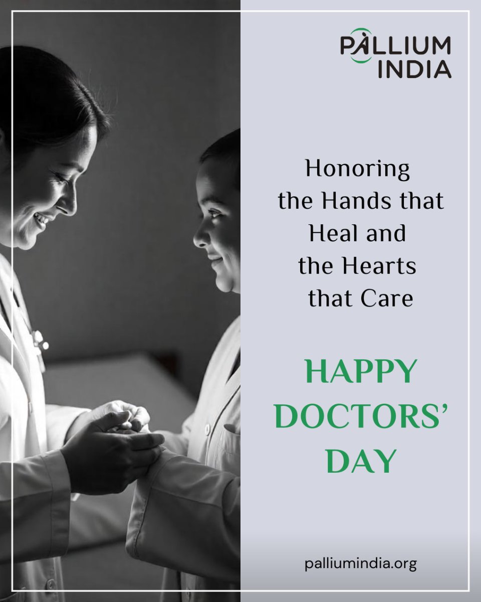 On this Doctors' Day, we celebrate not just the brilliance of medicine, but the compassion, courage &amp; quiet strength of every doctor who walks beside patients in their most vulnerable moments.

💙Happy Doctors' Day

#DoctorsDay2025 #HealersWithHeart #Palliumindia #MedTwitter