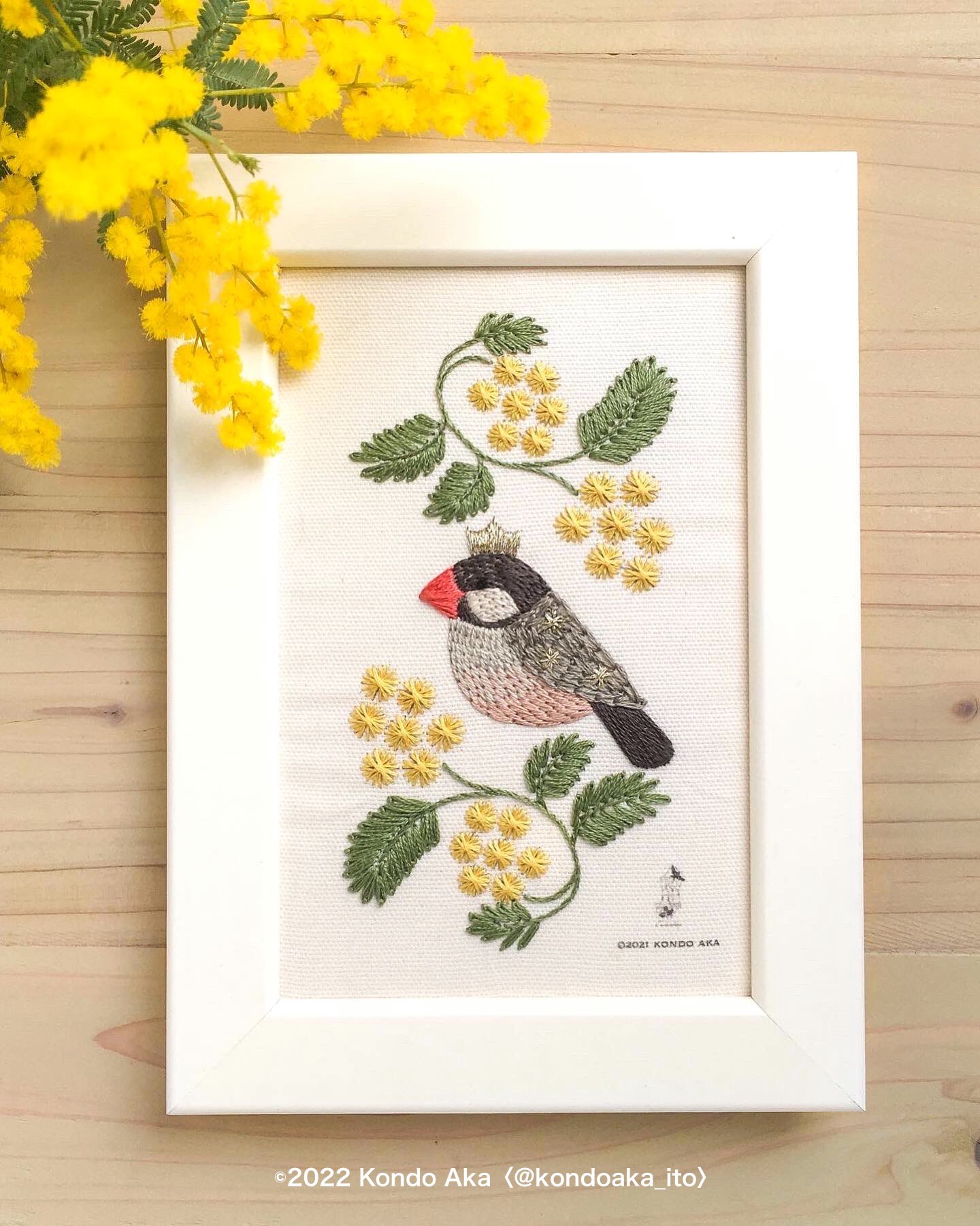 刺繍額 藤娘 刺繍額 藤娘