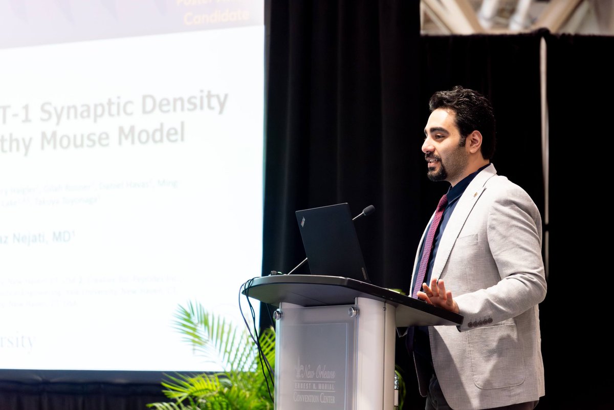 Had an amazing experience at #SNMMI2025!
Honored to have presented our work on longitudinal synaptic density imaging in the taupathy mouse model.
Deepest thanks to my incredible mentor.
Grateful for the feedback and connections!
<a href="/SNM_MI/">SNMMI</a> 
<a href="/YaleMed/">Yale School of Medicine</a>