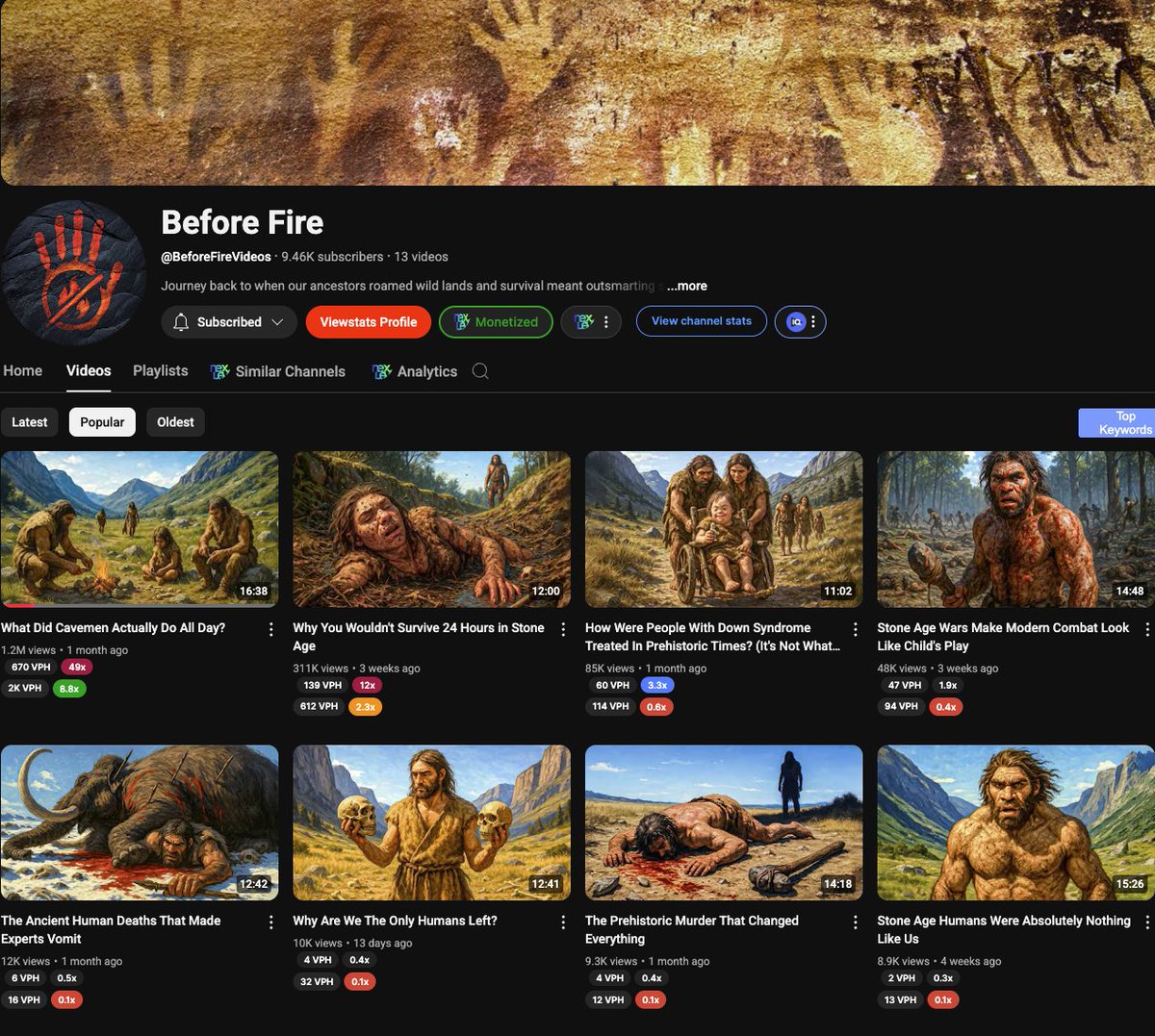 NICHE LEAK!               

new channel started 1 months ago              

likely made 10k or MORE (assuming a $10 rpm)  

videos made mostly with ai  + minimal editing          

Want my full niche guide? Retweet and comment "NICHE" and I'll DM you