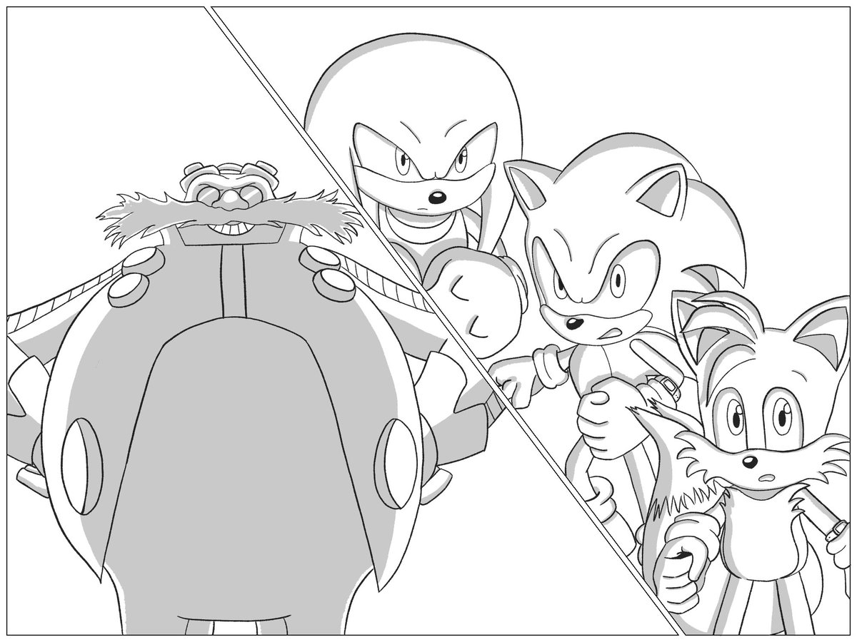 Red_Tulip25's tweet image. A drawing for my fic "Never take it for granted" #SonicTheHedgehog #SonAmy #Tails
