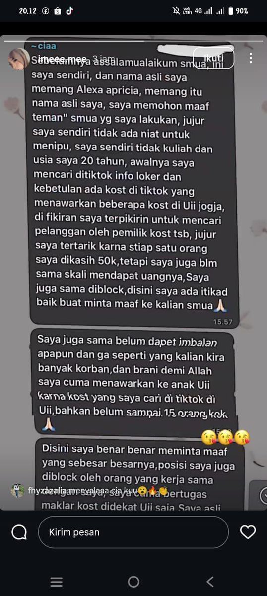 justwaa12's tweet photo. ini si cia korban nya banyak guys dari berbagai univ ada 😭😭😭😭 be carefullll guysss. dia setiap grub ngomong nya beda beda 2 foto awal itu dari grub uii 2 foto lain nya dari grub ums https://t.co/PYsyXGfBLJ