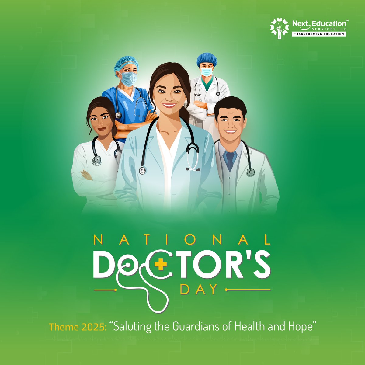 NextEducationAE's tweet image. On National Doctors’ Day, we salute the dedication, compassion & courage of doctors who heal, comfort & care. Thank you for being the pillars of health and hope.
#NationalDoctorsDay #ThankYouDoctors #HealthcareHeroes #NextEducation