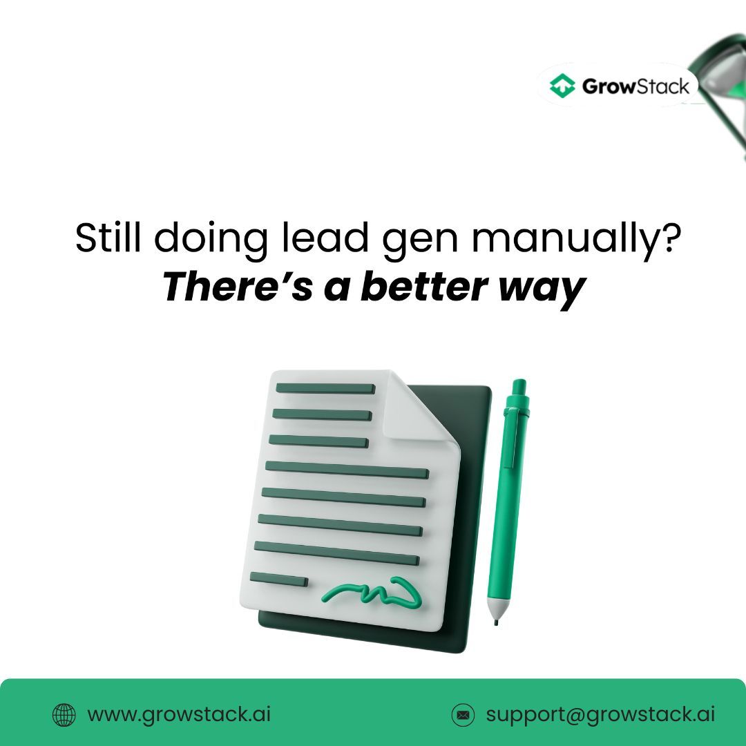 Growstackai's tweet image. You’re still doing lead gen manually? 😩
There’s a better, faster, smarter way—it's called GrowStack AI.
Real growth. No burnout. Just results. 📈
🚀 Ready to automate, optimize, and grow?
👉 Try GrowStack AI free today.
#GrowStackAI #MarketingAutomation #LeadGen