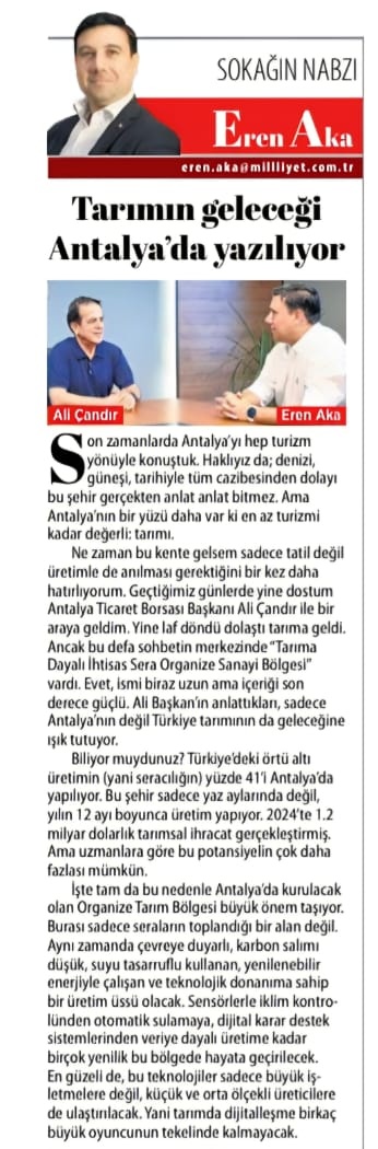 Milliyet Gazetesi/Eren Aka'nın kaleminden
🌿 TARIMIN GELECEĞİ ANTALYA'DA YAZILIYOR

👇👇👇👇
milliyet.com.tr/yazarlar/eren-…