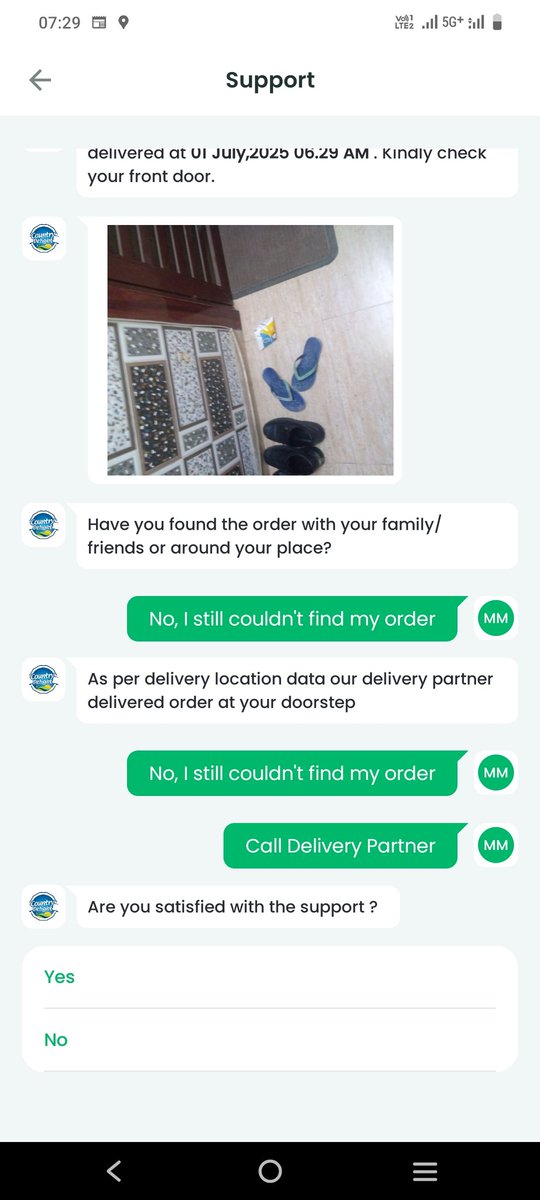 connect_manas's tweet photo. @_countrydelight your delivery agent delivery the milk somewhere else and marked the delivery. Now there is no way to contact and the complaint is open from last 2 hrs (TAT is 30 min). https://t.co/viSPuee9Q4