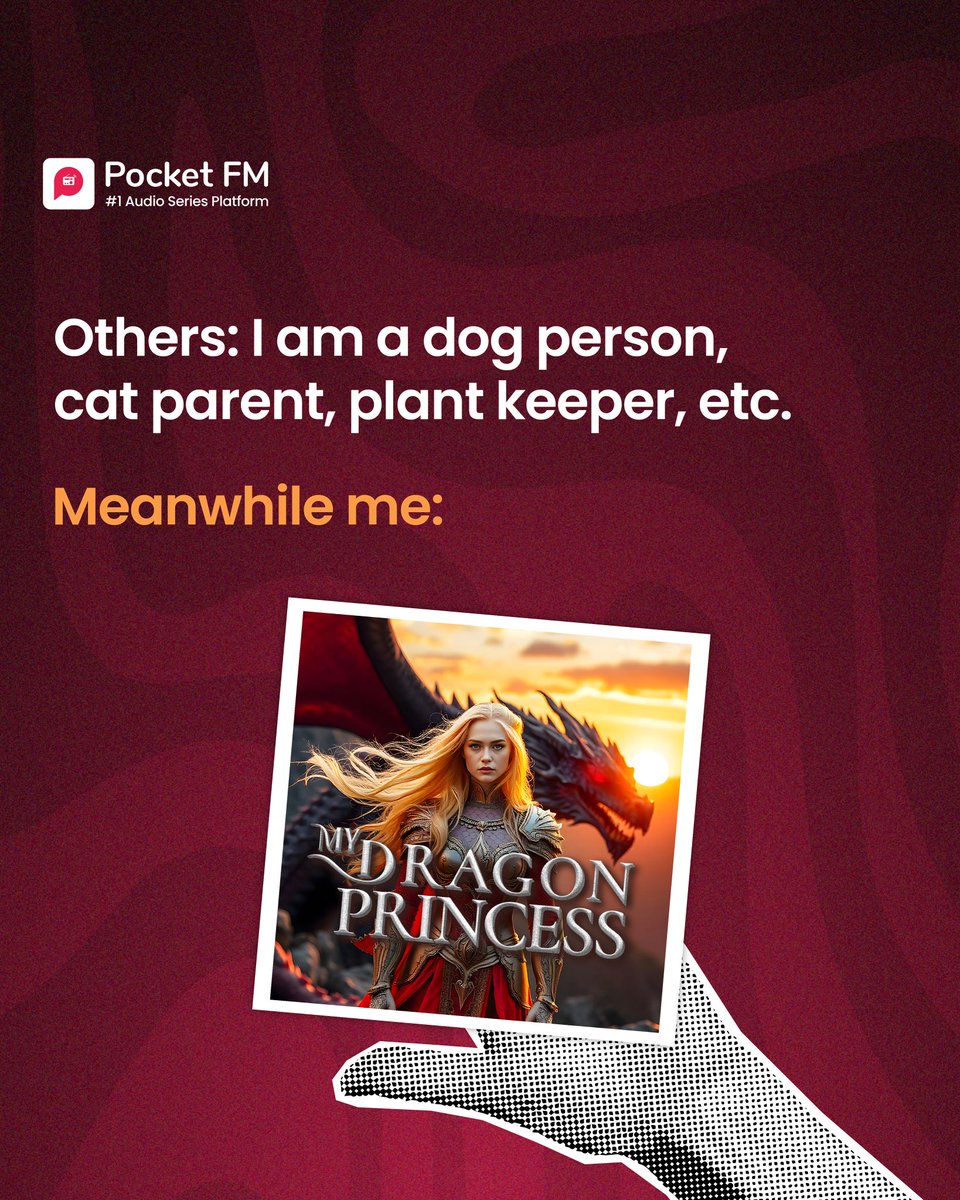 This dragon isn’t really tame.. Or is he? Find out in My Dragon Princess, only on Pocket FM! 🎧 

#PocketFM #AudioJourney #audioentertainment #audioseries #writeforpocketfm #storytellers