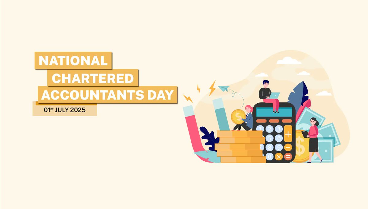 Arvsahu7777's tweet image. Happy Chartered Accountants Day!
Happy CA Day to all the brilliant Chartered Accountants! 📊💼 Your dedication, precision &amp;amp; integrity keep the world running smoothly. Hats off to you! 🧮🙌 #CADay #CharteredAccountant #FinanceHero