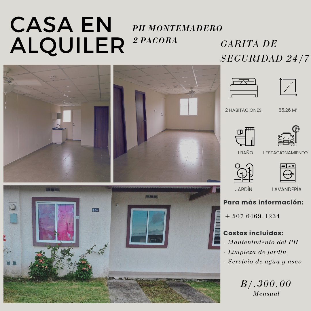 Casa en alquiler, Info al DM
#Panama #casas #alquilerdecasas