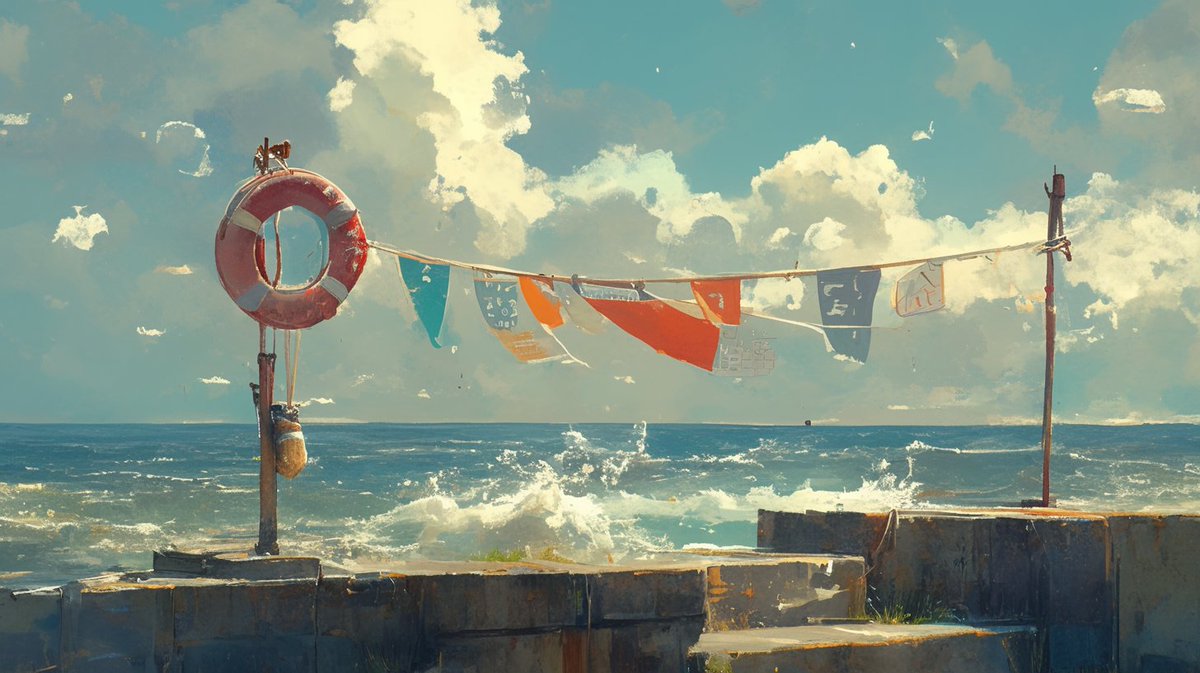 🤍背景無料配布｜16:9

「海辺の防波堤と浮き輪」

サムネ・配信・TRPG等にぜひどうぞ！
使用報告不要です♡

#まいにちなちゃフリ素 #フリー素材 #背景素材
🤍利用規約：sozaiya-create.booth.pm/items/5511320