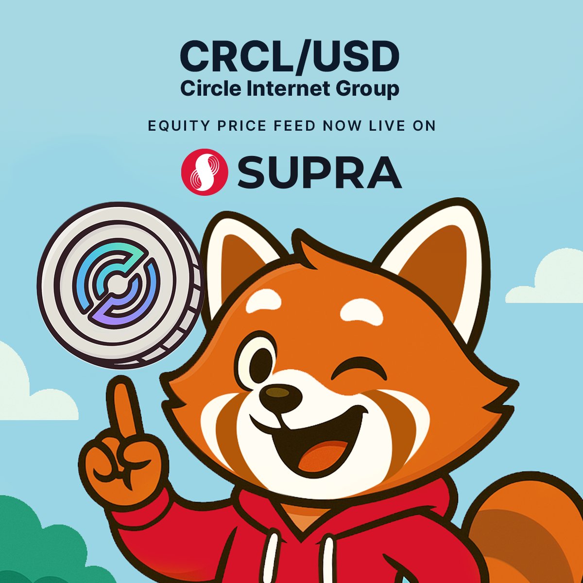 Circle stock $CRCL equity price feed is live on Supra!

Onchain apps on Supra and our supported chains can now build decentralized RWA markets and products based on Circle Internet Group stock.

supra.com/data/crcl_usd