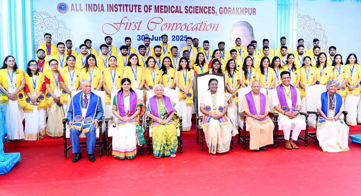 AIIMS Gorakhpur (@aiims_gkp) on Twitter photo AIIMS Gorakhpur held its 1st Convocation Ceremony today, graced by the Hon’ble President of India as the Chief Guest. A proud moment for students, faculty & the entire region <a href="/rashtrapatibhvn/">President of India</a> <a href="/vibs1958/">Vibha Dutta</a> <a href="/myogiadityanath/">Yogi Adityanath</a> <a href="/JPNadda/">Jagat Prakash Nadda</a> <a href="/AnupriyaSPatel/">Anupriya Patel</a> <a href="/ravikishann/">Ravi Kishan</a> <a href="/MoHFW_INDIA/">Ministry of Health</a> AIIMS Gorakhpur held its 1st Convocation Ceremony today, graced by the Hon’ble President of India as the Chief Guest. A proud moment for students, faculty & the entire region <a href="/rashtrapatibhvn/">President of India</a> <a href="/vibs1958/">Vibha Dutta</a> <a href="/myogiadityanath/">Yogi Adityanath</a> <a href="/JPNadda/">Jagat Prakash Nadda</a> <a href="/AnupriyaSPatel/">Anupriya Patel</a> <a href="/ravikishann/">Ravi Kishan</a> <a href="/MoHFW_INDIA/">Ministry of Health</a>