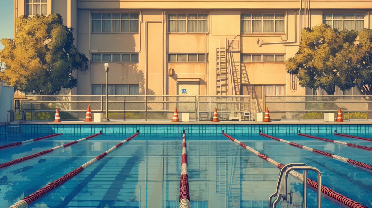 🤍背景無料配布｜16:9

「小学校のプール」

サムネ・配信・TRPG等にぜひどうぞ！
使用報告不要です♡

#まいにちなちゃフリ素 #フリー素材 #背景素材
🤍利用規約：sozaiya-create.booth.pm/items/5511320